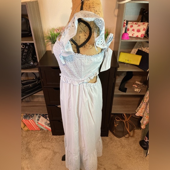 Lauren conrad NWOT baby blue lace dress size medium - Picture 9 of 16